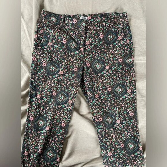 J. Crew Skimmer Ankle Pant Floral Begonia Office Work Pants‎ - Picture 8 of 8